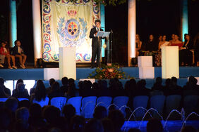 Andrés Orozco, durante la lectura del pregón de las Fiestas de Mayo