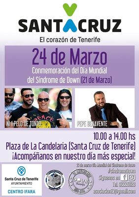 Cartel promocional de la conmemoración del Día Mundial del Síndrome de Down en Santa Cruz, previsto para este sábado.