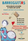 Cartel promocional del taller de estimulación prenatal que se desarrollará en la Biblioteca Municipal José Saramago de Añaza.
