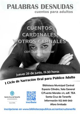 La narradora Isabel Bolívar llevará mañana a la Biblioteca Municipal Central sus 'Cuentos cardinales y otros carnales'.