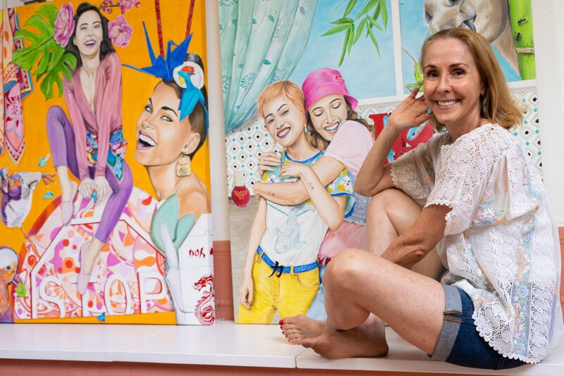 La pintora Clio Morarte expone “Arriba los corazones” y “Risas” en la sala Los Lavaderos
