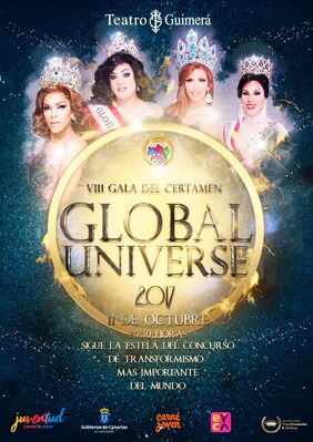 Cartel promocional del certamen Global Universe.
