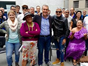 El concejal Óscar García participó hoy junto a profesionales y usuarios del albergue en la inauguración de la semana de las personas sin hogar