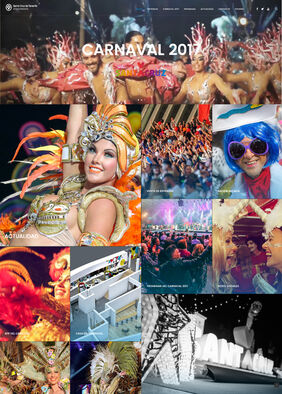 Captura de pantalla de la nueva web del Carnaval de Santa Cruz de Tenerife tras el cambio de imagen al que se ha sometido.