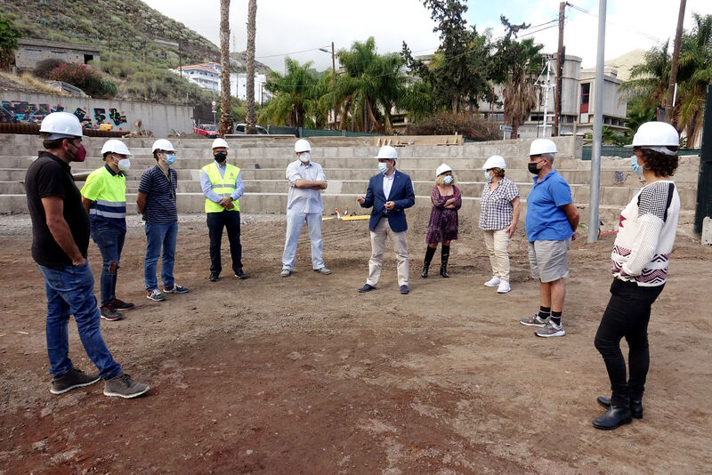 El Ayuntamiento constata el avance de las obras del polideportivo de San Andrés