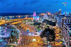 Panorámica de la zona litoral de la ciudad al término del Carnaval de Día