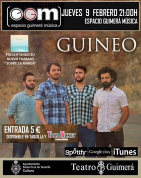 Cartel promocional del concierto que el grupo Guineo ofrece este jueves en el Espacio Guimerá Música.