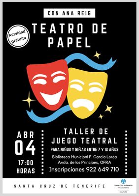 Cartel promocional de la actividad 'Teatro de papel'.
