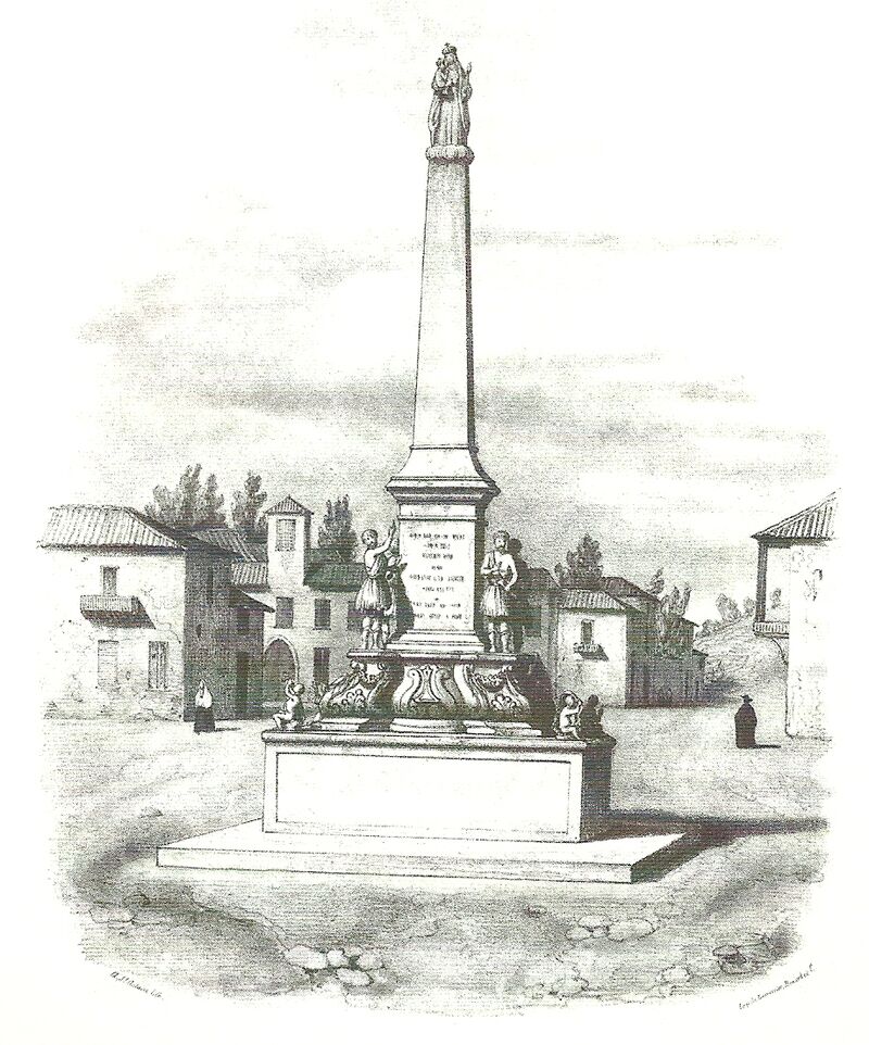 Monumento a la Candelaria, en 1839
