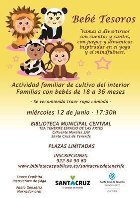 Cartel promocional de los talleres 'Bebé Tesoro'.