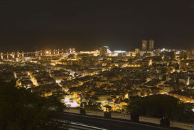 Vista nocturna del centro de Santa Cruz de Tenerife