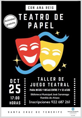 Cartel promocional de la actividad Teatro de Papel.