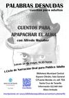 Cartel promocional del espectáculo 'Cuentos para apapachar el alma', que representará mañana jueves Alfredo Muzaber en la Biblioteca Municipal Central del TEA-Tenerife Espacio de las Artes.