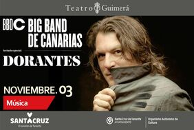 Cartel promocional del concierto que ofrecerán la Big Band de Canarias y Dorantes este viernes en el Teatro Guimerá.