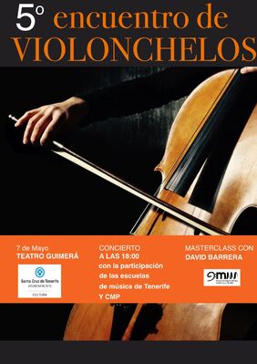 Cartel promocional del V Encuentro de Violonchelos de Tenerife.