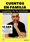 Cartel promocional de la sesión 'Cuentos en la mochila' que será representada este viernes por el narrador Antonio Conejo.
