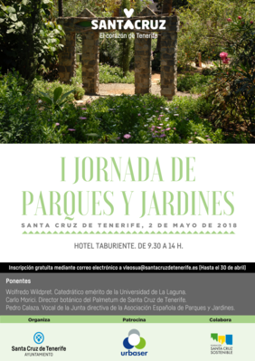 Cartel promocional de la I Jornada de Parques y Jardines.