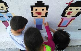 Niños y niñas de la zona participan en una de las actividades del proyecto