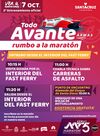 Cartel promocional del segundo entrenamiento oficial del Maratón de Santa Cruz de Tenerife, programado para este domingo 7.