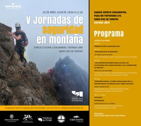 Cartel promocional de la quinta edición de las Jornadas de Seguridad en Montaña.