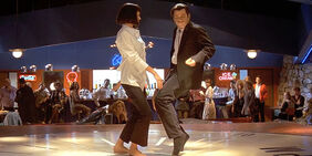 Fotograma de la película 'Pulp Fiction' en la que Uma Thurman y John Travolta bailan al ritmo de 'You can never tell', de Chuck Berry.