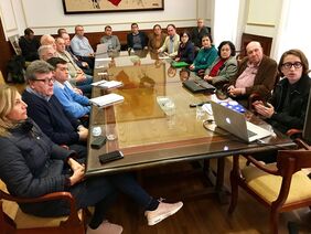 Un momento de la reunión del consejo del proyecto museístico del Palacio de Carta