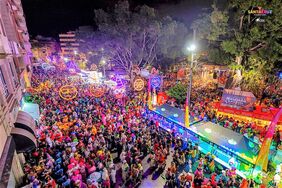 Vista de la plaza del Príncipe en el último Carnaval