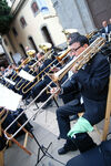 Detalle de una actuación anterior de la Banda Sinfónica de Tenerife en la plaza Isla de la Madera.