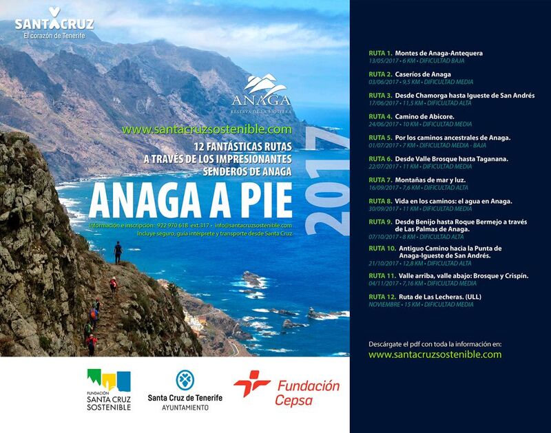 Cartel promocional del programa 'Anaga a pie'.