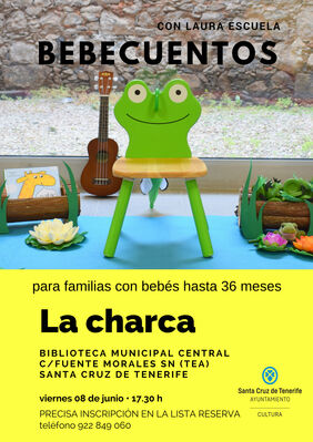 Cartel promocional de la sesión de Bebecuentos denominada 'La charca'.