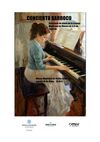 Cartel promocional del concierto de música barroca para piano en el Museo Municipal de Bellas Artes.