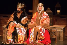 Detalle de la representación de 'La conquista: nuestra historia más pirata', a cargo de Timaginas Teatro.