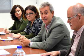 El concejal, Óscar García, en una reciente reunión de trabajo.