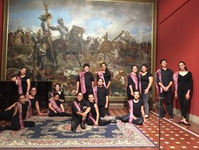 El Coro Municipal de Voces Jóvenes, durante una actuación anterior en el Museo Municipal de Bellas Artes.