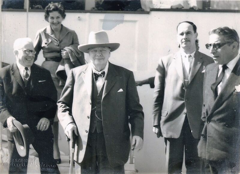 Winston Churchill, durante su visita (Colección José Delgado Salazar)