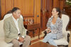 La alcaldesa de Santa Cruz recibe la visita oficial del senador por la isla de Tenerife Pedro Anatael Meneses