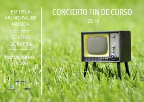 Cartel promocional del concierto de fin de curso de la Escuela Municipal de Música de Santa Cruz de Tenerife.