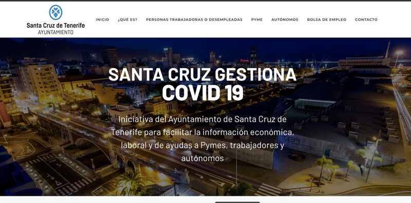 Santa Cruz estrena web con información sobre trámites y ayudas económicas para paliar los efectos del COVID-19