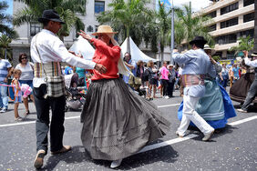 Baile folclórico en el Día de Canarias del pasado año
