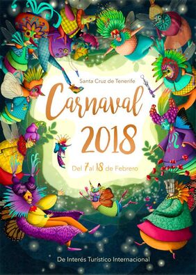 Cartel del Carnaval de Santa Cruz de Tenerife 2018.