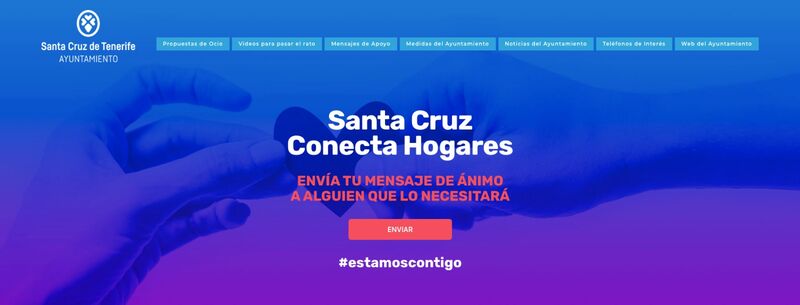  Santa Cruz de Tenerife crea una web con la información municipal de la Covid-19, propuestas de ocio y donde la ciudadanía puede intercambiarse mensajes de apoyo