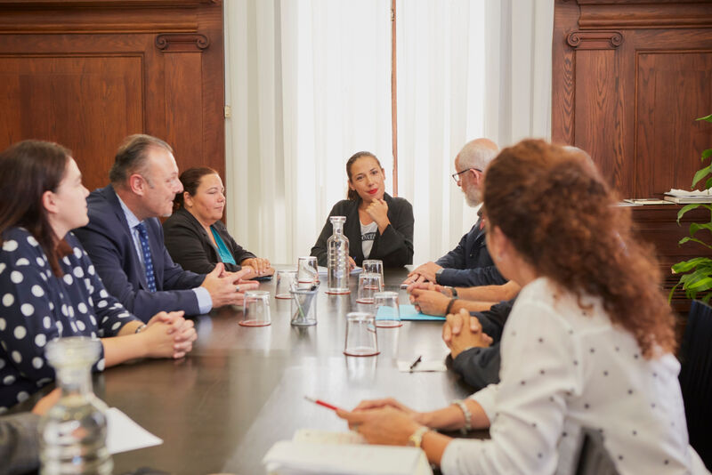 La alcaldesa de Santa Cruz de Tenerife recibe la visita oficial del Consejo de la Fundación Laboral de la Construcción