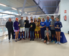 Los vencedores del IX Torneo Juvenil Carnaval de Santa Cruz de Tenerife de tenis, con sus respectivos trofeos.