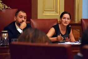 Zaida González informa a la oposición durante el pleno de hoy