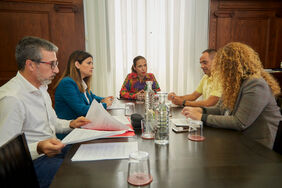 La alcaldesa de Santa Cruz de Tenerife mantiene un encuentro de trabajo con representantes del Área de Comercio de Unión General de Trabajadores